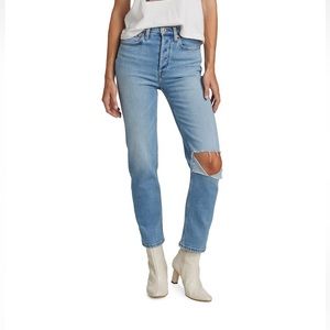 Re/Done Light Blue Distressed Jeans